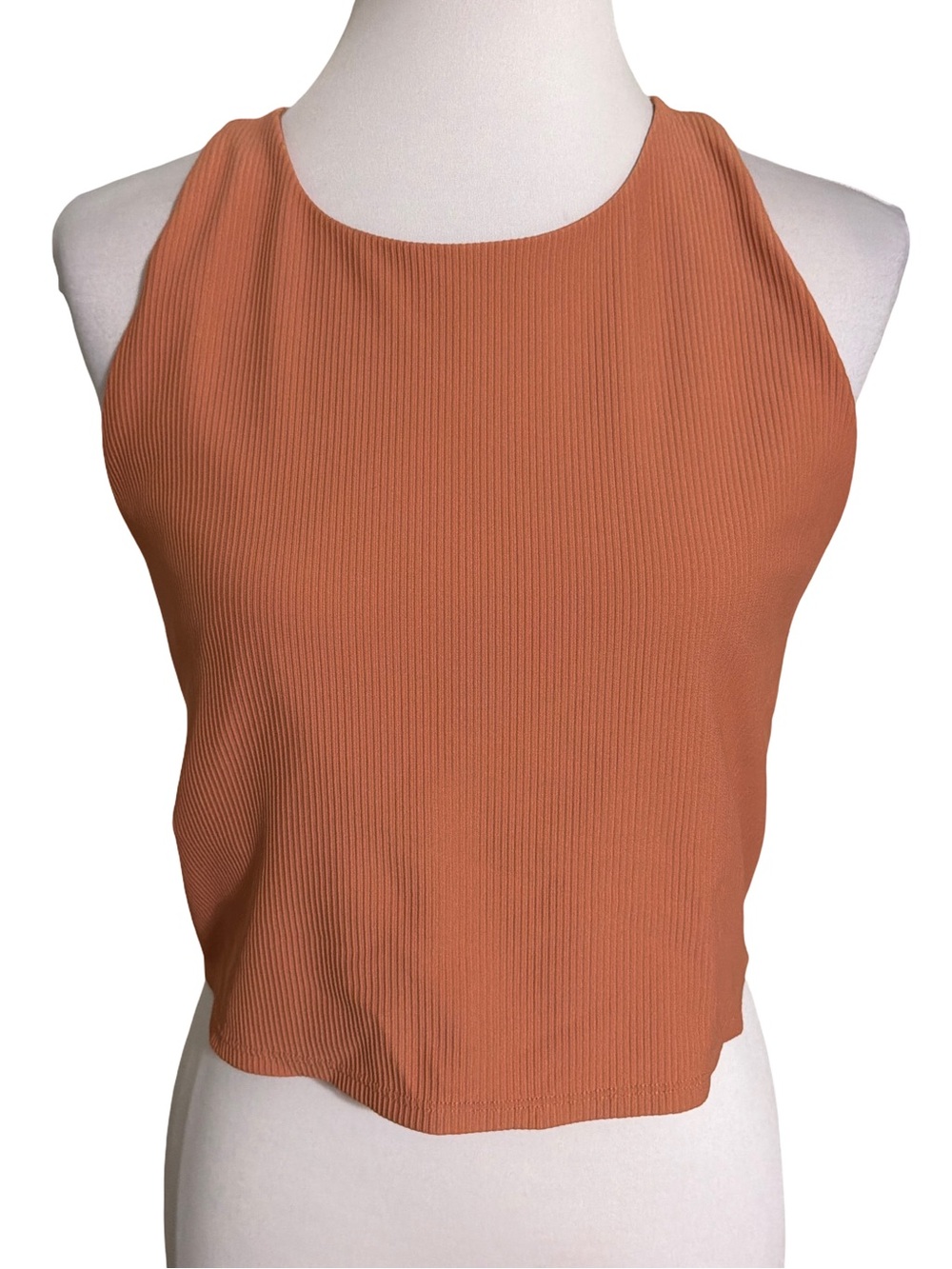 Champion Rust Ribbed Halter Tank Top
